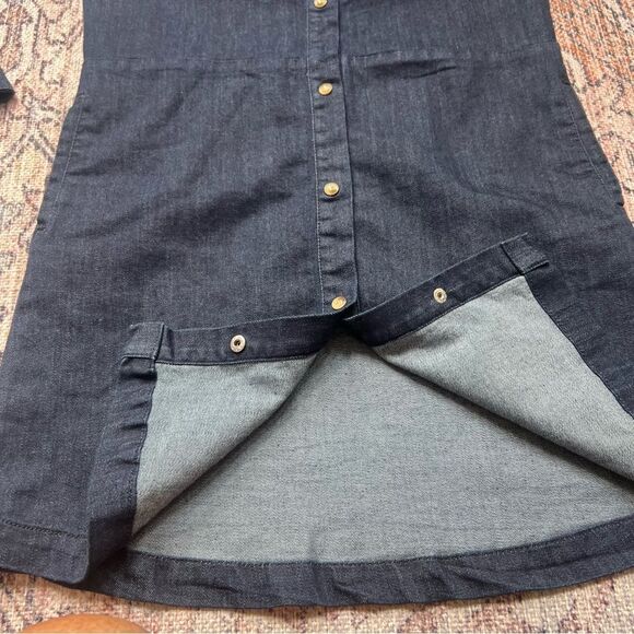 7 For All Mankind Denim Long Sleeve Shirt Dress Youth Size XL Women’s XS - Picture 9 of 11